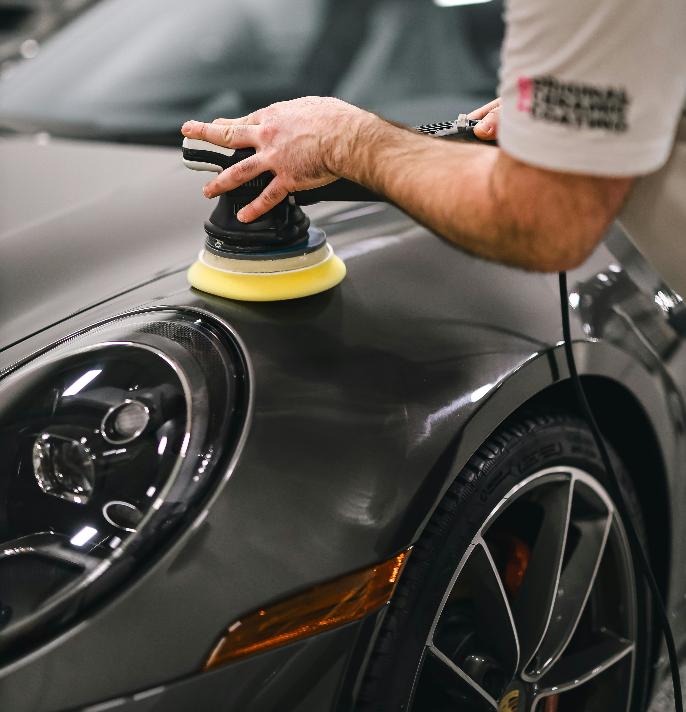 Installation bay prepared for PPF application